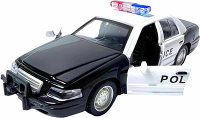 SIX-SIX-ZERO WGT Politie model car - Pull-back drive - 13.5 cm