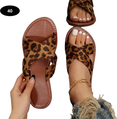 Livano Slippers Dames - Teenslippers - Flip Flops - Comfortabel - Zomer - Dierenprint 40