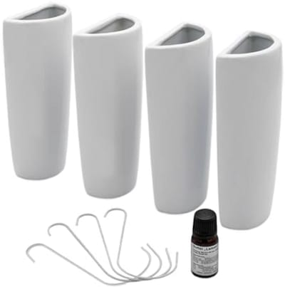 Keramische luchtbevochtiger - Waterverdamper - Lucht bevochtigen - Voor radiatoren - Set van 4 - Wit
