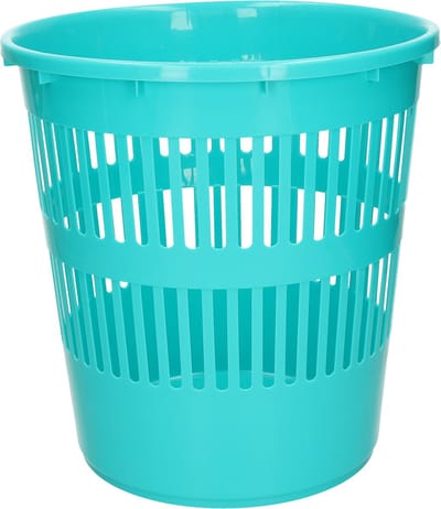Plasticforte Afvalemmer - 10 liter - 28 cm - kunststof - blauw - prullenmand