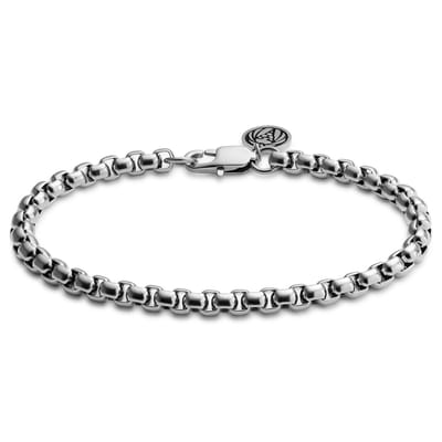 Essentials | 5 mm Zilverkleurige Armband met Gebogen Venetiaanse Schakels