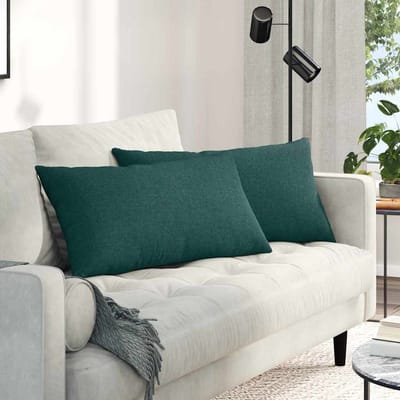 vidaXL - Zitkussens - 2 - st - Stof - Donkergroen - 80 - x - 40 - cm