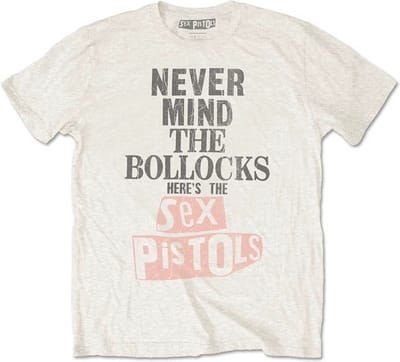 Sex Pistols - Bollocks Distressed Heren T-shirt - XS - Creme