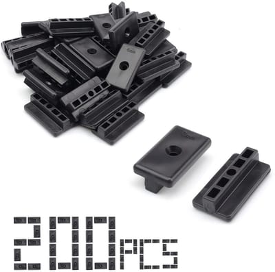 Verborgen T-clips voor Terras - 200 stuks - 6 mm - Kunststof Composiet Bevestigingsclips