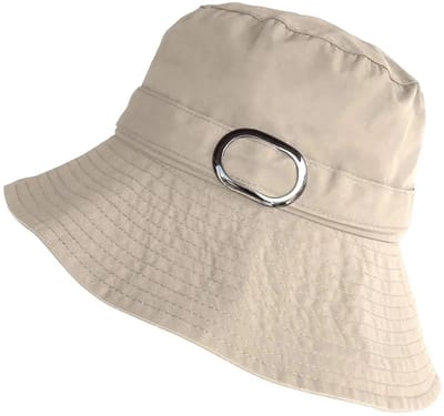Storm Sou'wester - Zuidwester Regenhoed Dames Bucket Hat Verstelbaar 100% Nylon - Maat: M-L: 58 cm - Beige