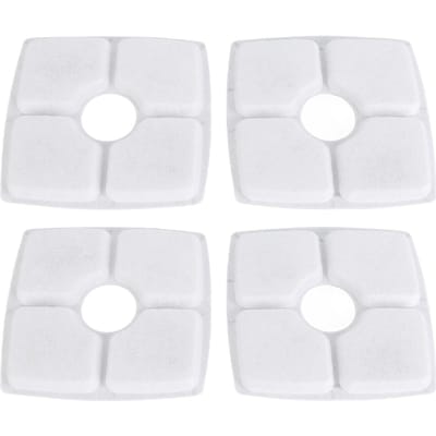 12 stuks Kattenwaterfontein Filters Actieve Kool Kattenfontein Filter Vervanging voor Vierkante Kattenwaterfontein Binnen white