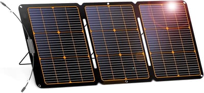 Zonnepanelen met Stekker - Zonnepaneel-Oplader - Zonnepaneel - 120 W - Opvouwbare - Draagbaar - voor Camping - Stroomuitval - Noodsituaties - 20.9V - 20A - IP68 Waterdichte - 60.5 x 2.59 x 46.51 cm - Zwart