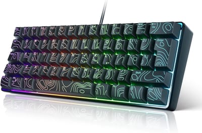Compact 61 Toetsen Mechanisch RGB Gamingtoetsenbord met Rollover en Plug & Play