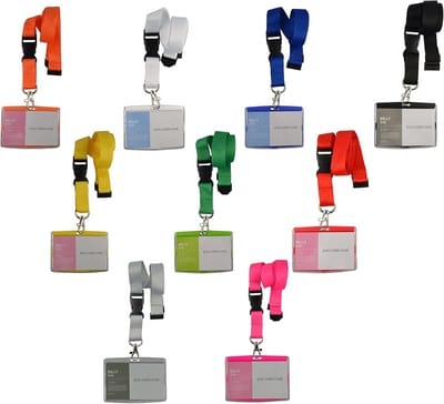 Kaarthouder Lanyard - Naam Tag - Toegang Beveiligen - Veiligheidsslot - Creditcard Formaat - Schokkend Roze