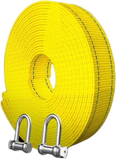 Sleepkabel - Sleepriem Trekhaak - Voertuigen Slepen - Met Stalen Haken - 3 meter 12 ton - N.v.t.