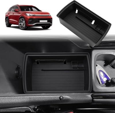 Opslagdoos voor Middenconsole VW Tiguan 3 (2024-2026) - Organizer voor Armsteun met Vervangingen voor Originele Scheidingswanden, Ideaal voor Auto-accessoires en Interieurorganisatie