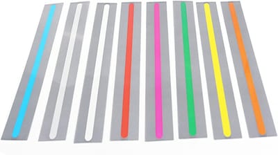 Set van 8 Dyslexie Overlay Linialen - Visuele Hulpmiddelen voor Lezen, Volgen en Markeren met Kleurstrippen voor Kinderen en Onderwijzers