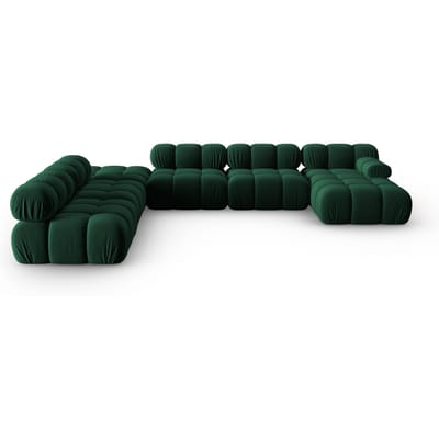 Modulaire-U-bank Tropea links velvet | Milo Casa