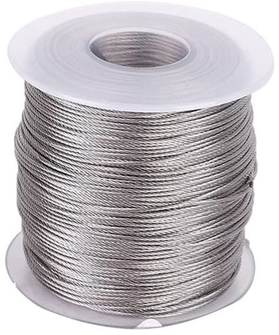 Solidchoice - Dailygoody - 100 m Draadkabel - Roestvrij staal - Zachte flexibele kabel - Vliegtuigen kabel - Railing kit voor diverse toepassingen