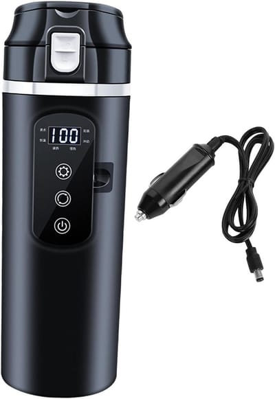 Draagbare 12V/24V Waterkoker voor Auto en Vrachtwagen - 500ml RV Kookbeker