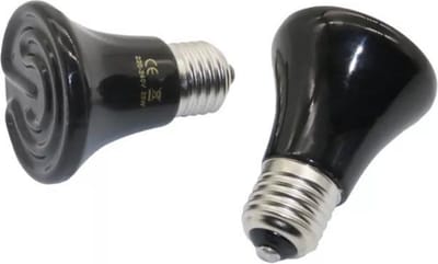 Keramische warmtelamp - 100 Watt - E27 - voor kuikens - reptielen - amfibieën - pulletjes - knaagdieren - geeft alleen warmte geen licht!