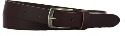 Leren Riem | Dames en Heren Riem | 3cm breed | Riemmaat: 90cm (totale lengte: 105cm) | 100% echt leer | Nikkelvrije gesp | Kleur: bordeaux
