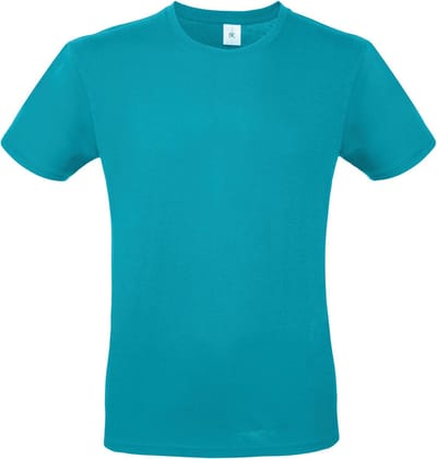 Classic E150 T-shirt B&C Collectie Turquoise/Blauw Maat XS