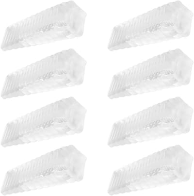 Set van 8 Transparante Rubber Wedges - Antislip Deurstoppers en Raamwiggen voor Kinderen en Huisdieren - Veiligheidsoplossing voor Deuren en Ramen