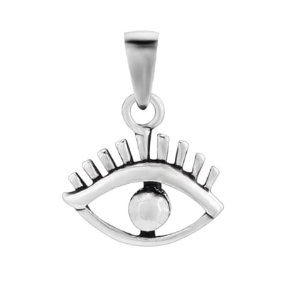 WeLoveSilver - zilveren hanger - oog en wimpers - 925 zilver