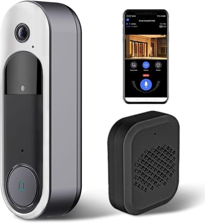 Videodeurbel Camera - Slimme Deurbel - Veilige Toegang - AI Menselijke Detectie - 109 x 33 x 28 mm