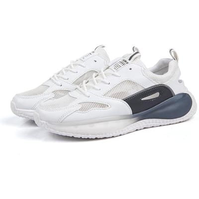Heren Zomer Mesh Ademende Zachte Zool Schoenen Nieuwe Mode Casual Heren Sportschoenen Dikke Zool Daddy Schoenen Comfortabele Herenschoenen 39 white
