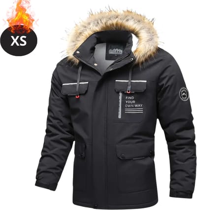 Livano Winterjas - Parka - Heren - Winter - Jas - Volwassen - Stijlvol - Met Capuchon - Gewatteerde Jas - Zwart - XS