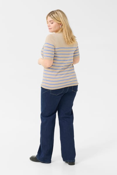 Gestreept dames-T-shirt KAFFE Curve Lizzy
