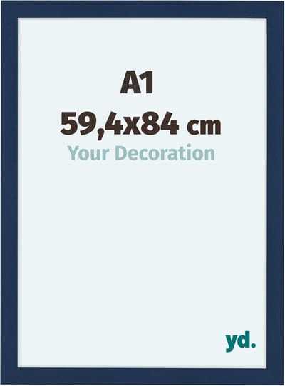 Your Decoration - Fotolijst A1 59,4x84 cm - MDF - Donkerblauw Geveegd - Como