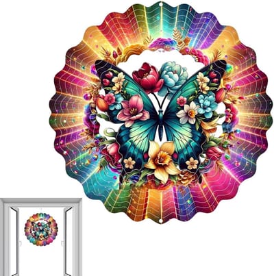 Hangende windspinner - Tuindecoratie windspel - Buiten versieren - Dynamische rotatie - 25 cm - Meerkleurig