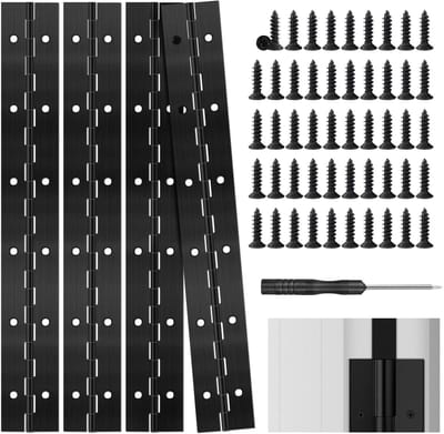 Dailygoods- Pianoband Scharnier Roestvrij Staal 300 × 30 mm - Deurscharnieren - Set van 4 - Inclusief 50 Schroeven - Eenvoudige Montage - Corrosiebestendig - Deurscharnier