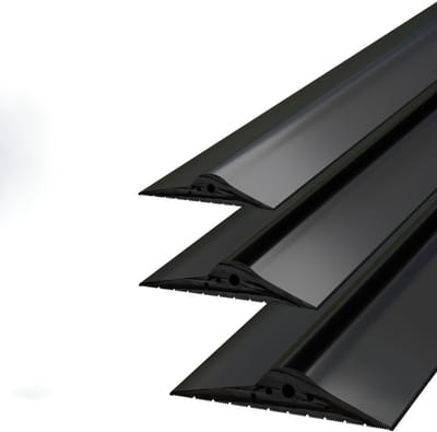 Famanu – Afdichting voor garagedeur - 2,5 m - 15 mm x 80 mm - inclusief montagelijm - zwart - vloerafdichting van rubberen afdichting - garageafdichting - rubberen drempel - dorpelafdichting bodemplaat