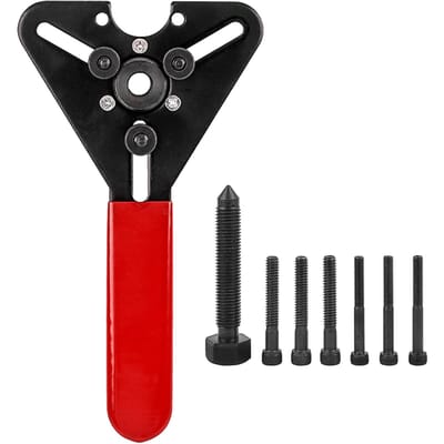 Dissolvant d'embrayage de compresseur d'air de voiture, installateur de clé à double usage, Kit d'outils, Air automobile 8 pièces 8 PCS black