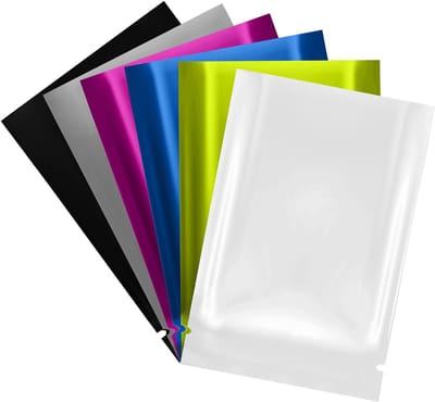 Allecto - Mylar-zakken - Hitteverzegelbare Opbergzakjes - 200 Stuks - Geurbestendig - Platte Aluminiumfolieverpakkingszakjes - Geschikt voor Voedse...