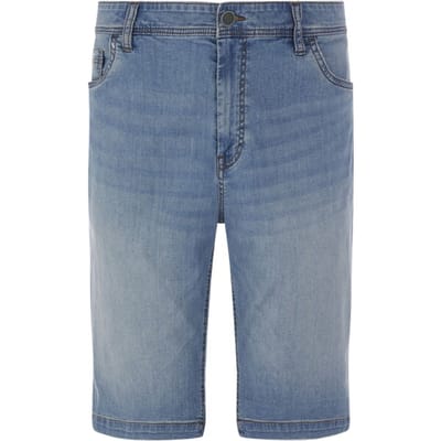 Jan Vanderstorm herren Denim Bermuda - 58 - lichtblauw - Plus Size