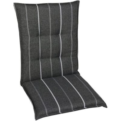 GO-DE TEXTIL Tuinkussen (Stoelkussens voor stoelen met een normale rugleuning, antraciet)
