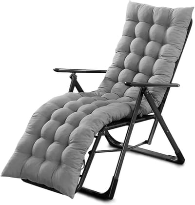 Ligstoel Kussen - Loungestoel Matras - Buiten Ontspannen - Antilek Waterontwerp - 160x50x10cm - Grijs
