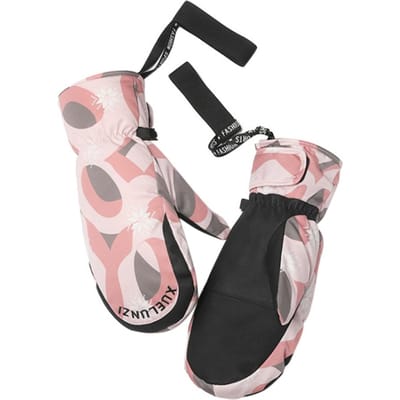 Moufles d'hiver Doublées de polaire Imperméables Antidérapantes Chaleureux Gants de ski Cadeaux pour femmes hommes Cyclisme en extérieur white