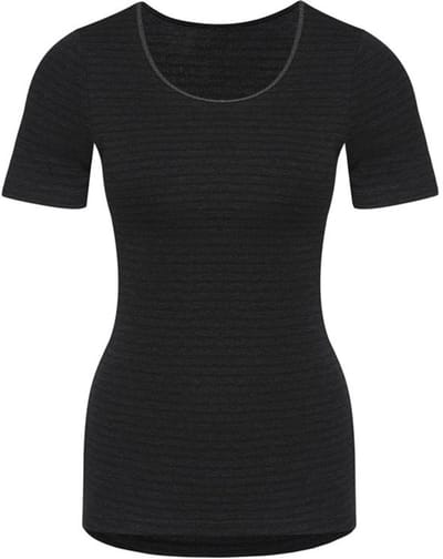 Con-ta - dames thermo shirt met korte mouw - zwart gestreept - maat 42
