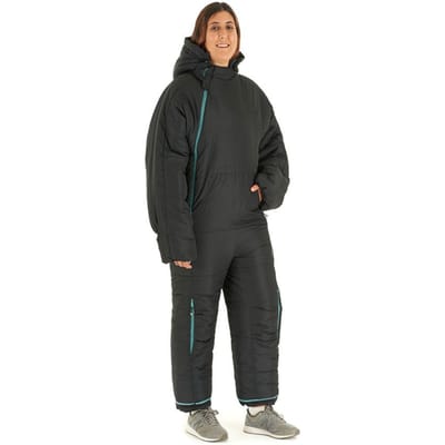 Selk’bag Original - Draagbare Slaapzak - Kampeerbenodigdheden - Kampeeruitrusting - 100% Gerecycled - 2 Isolatielagen - Zwart Licht - S