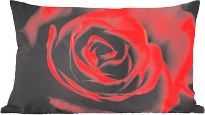 Sierkussens - Kussentjes Woonkamer - 60x40 cm - Rood - Roos - Romantisch