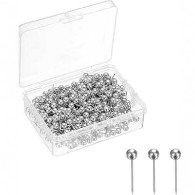400 stuks-Duimspelden - RVS - Positioneerspelden - Punaises met ronde kop - Decoratiespelden - Geschikt voor kantoor, thuis, school - Knutselprojecten - Zilver - 4*15 mm