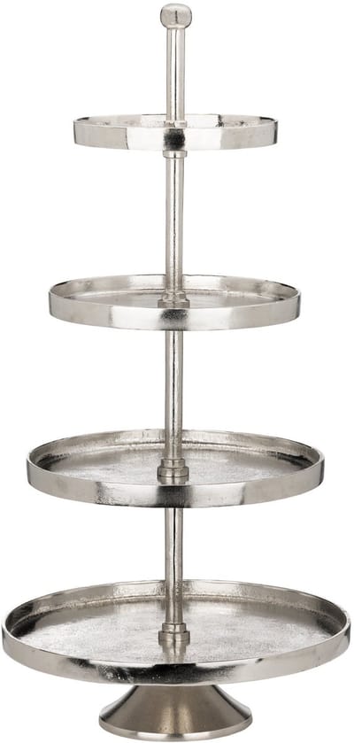 Etagere - XXL - Babirik Nikkel 35x70cm - 4 laags - Diameter: 35cm - VI Online Products
