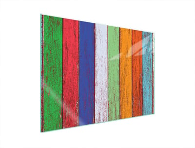 TMK ArtDeko - Beschermplaat voor Fornuis - 70x52 cm - Hartglas - Veelkleurig