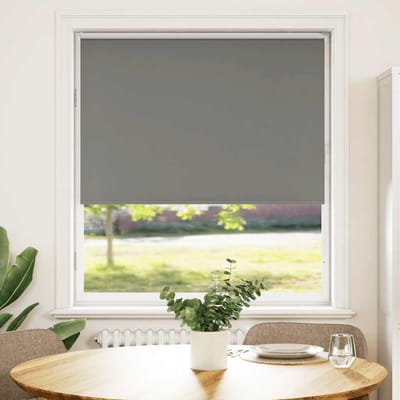 vidaXL - Rolgordijn - verduisterend - 110x130 - cm - stofbreedte - 105,7 - cm - grijs