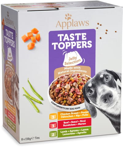 Applaws Dog Taste Toppers Multipack in gelei 8 x 156 gr.
