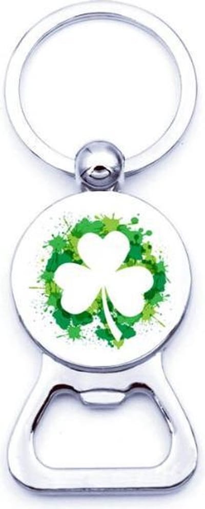 Akyol - Klavertje 3 flesopener sleutelhanger - cadeau - kado - geschenk - gift - verjaardag - geluk - feest - verassing - blaadjes - geluksbrenger - hoop - vertrouwen - liefde