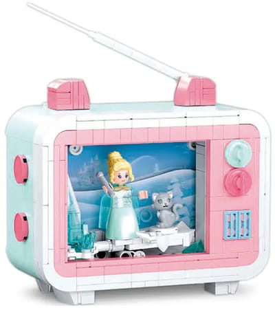 Sluban Frozen Princess TV bouwspeelgoed kinderen vanaf 8 jaar – Constructiespeelgoed displaymodel Frozen prinses – bouwdoos met 400 bouwstenen en minifiguren – M38-B1103