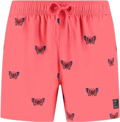 Son of a Beach - Vlinder Jongens Zwembroek - maat 122-128 - Roze