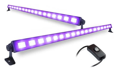 BeamZ set van 2 BUV183 LED UV blacklight bars - 18 x 3W